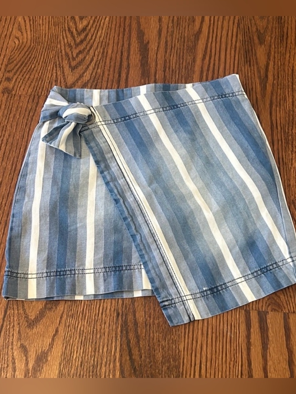 Habitual Girl Striped Denim Skirt